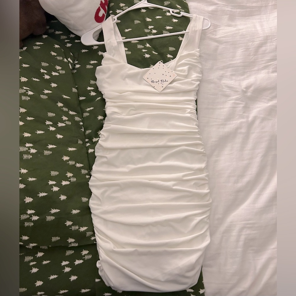 white bodycon dress in size small!!